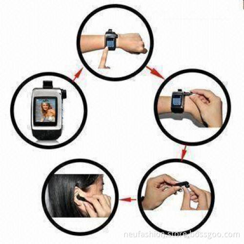Mobile Phone Watch with 2 to 32GB Memory Capacity, Bluetooth and Headset